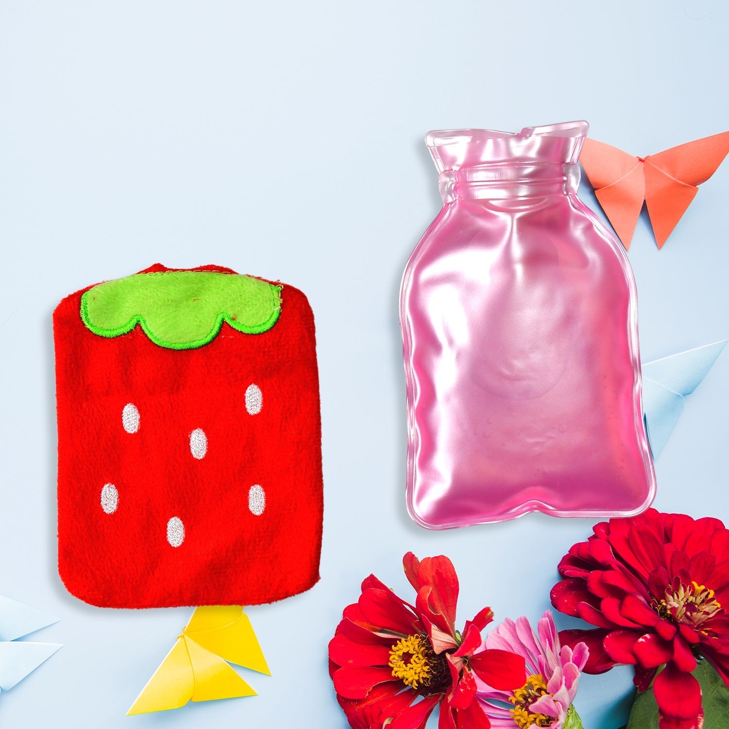 6516 Strawberry small Hot Water Bag with Cover for Pain Relief, Neck, Shoulder Pain and Hand, Feet Warmer, Menstrual Cramps. 6516 Strawberry small Hot Water Bag with Cover for Pain Relief, Neck, Shoulder Pain and Hand, Feet Warmer, Menstrual Cramps.